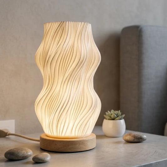 3D table lamp in French cream style